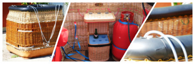 Kézzel gyártott kosarak különleges kiegészítőkkel